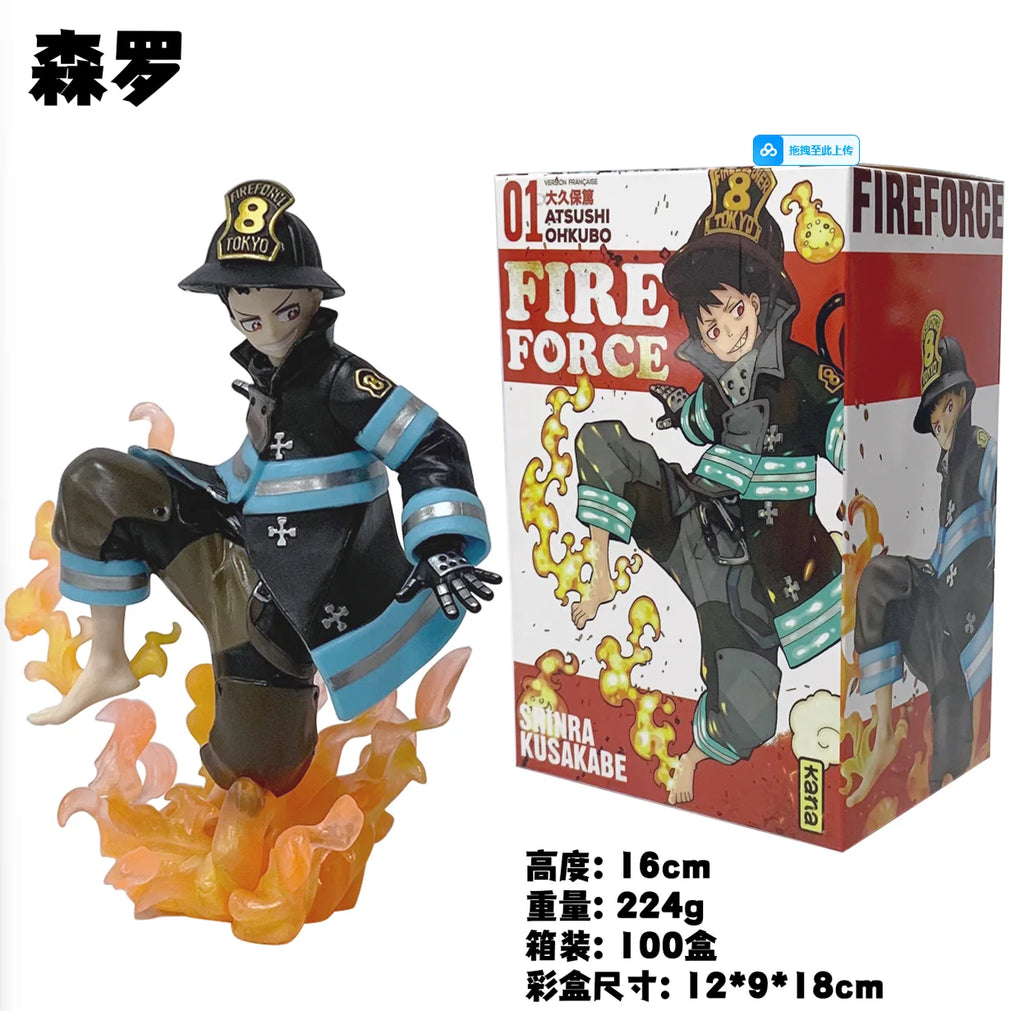 16CM Anime Enn Enn no Shouboutai Shinra Kusakabe Figure Scene Model Toy Doll Action Figure 1/8 pvc Collection Gifts
