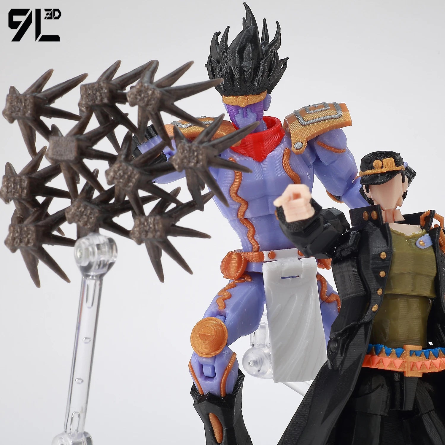 9L3D Lucky13 JoJos Jotaro Kujo Actionfigur Dummy13 mit Stern Platinum T13 Mehrgelenkiges 3D-gedrucktes Sammlerspielzeug Titan13