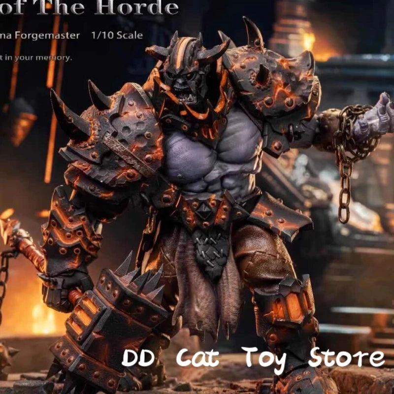 In Stock 1/10 Guardian Of The Horde Mithril Action No.05  Magma Forgemaster 7inch Action Figure Grey Knight Soldier Model Gift