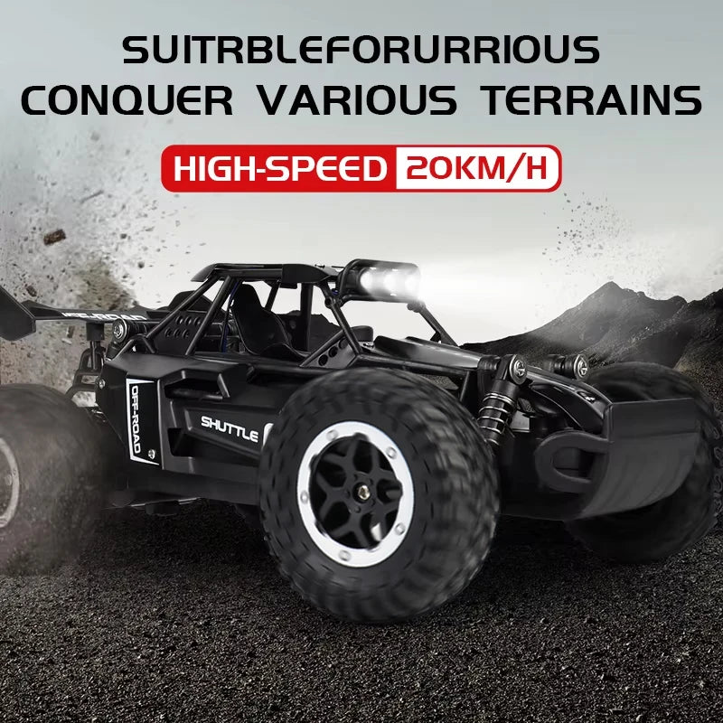 ZWN 1:16 2.4Gh Model RC Car With LED Lights 2WD Off-road Remote Control Climbing Vehicle Outdoor Cars Toys for Boys Girls Gifts