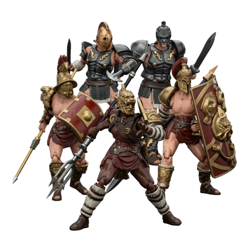 JOYTOY 1/18 Action Figures Anime 10.8cmRoman Gladiator Hasta Thraex Dimachaerus Retiarius Secutor Gladiator Model Toys