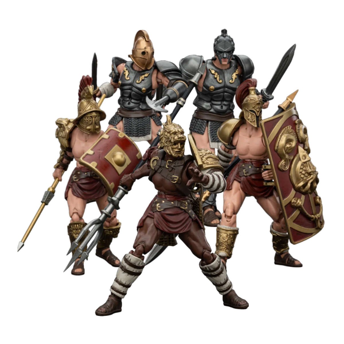 JOYTOY 1/18 Action Figures Anime 10.8cmRoman Gladiator Hasta Thraex Dimachaerus Retiarius Secutor Gladiator Model Toys