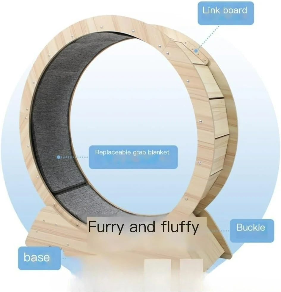 Silent Cat Exercise Wheel with Safety Guard | 360° Whisker-Friendly Treadmill for Indoor Cats | Space-Saving Cat Running Wheel