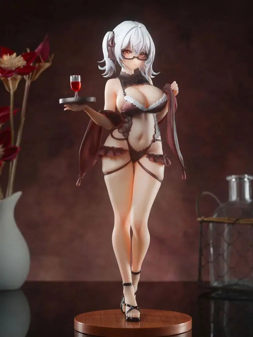 Judai 28cm Original AniMester Little Demon Lilith Cynthia JK Bunny Chasing Eye Devil Girl PVC Action Figure Model Toys