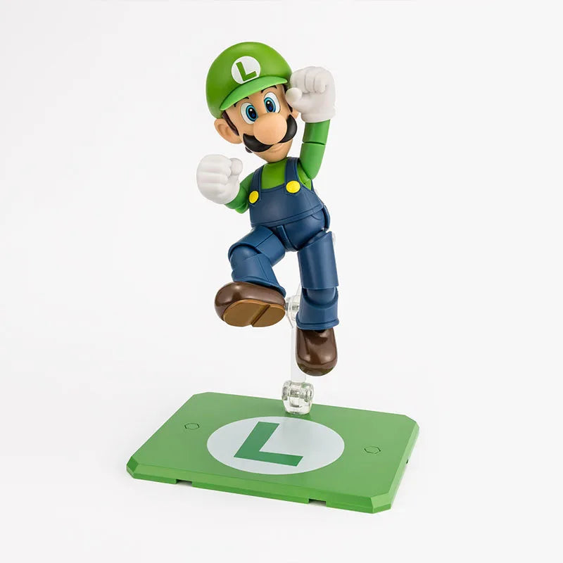 In Stock Genuine Bandai Super Mario Model Kit SHF Luigi Anime Action Figure Collection Finished Model Boys Toys Birthday Gifts