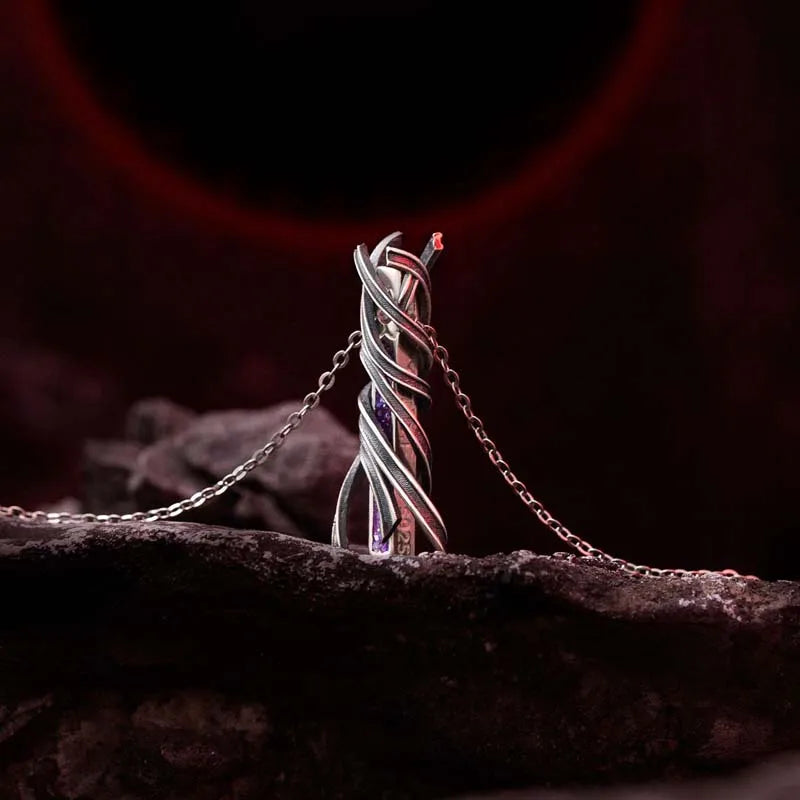 Fate Stay Night Heaven's Feel Sakura Anime FGO FSN Anhänger Silber 925 Sterling Kreuz Schmuck Halskette Manga Rolle Actionfigur