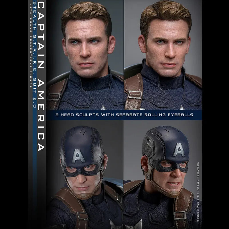 HotToys Captain America MMS783 1/6 Scale Collectible Figure Stealth S.T.R.I.K.E. Suit 2.0 The Winter Soldier With 2 Head Sculpts