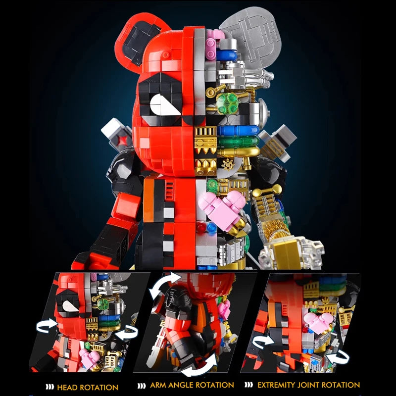 Creative Expert MOC Red Mechanical Bear Building Blocks Movie Action Figures Model Bricks Desktop Decoration room decor