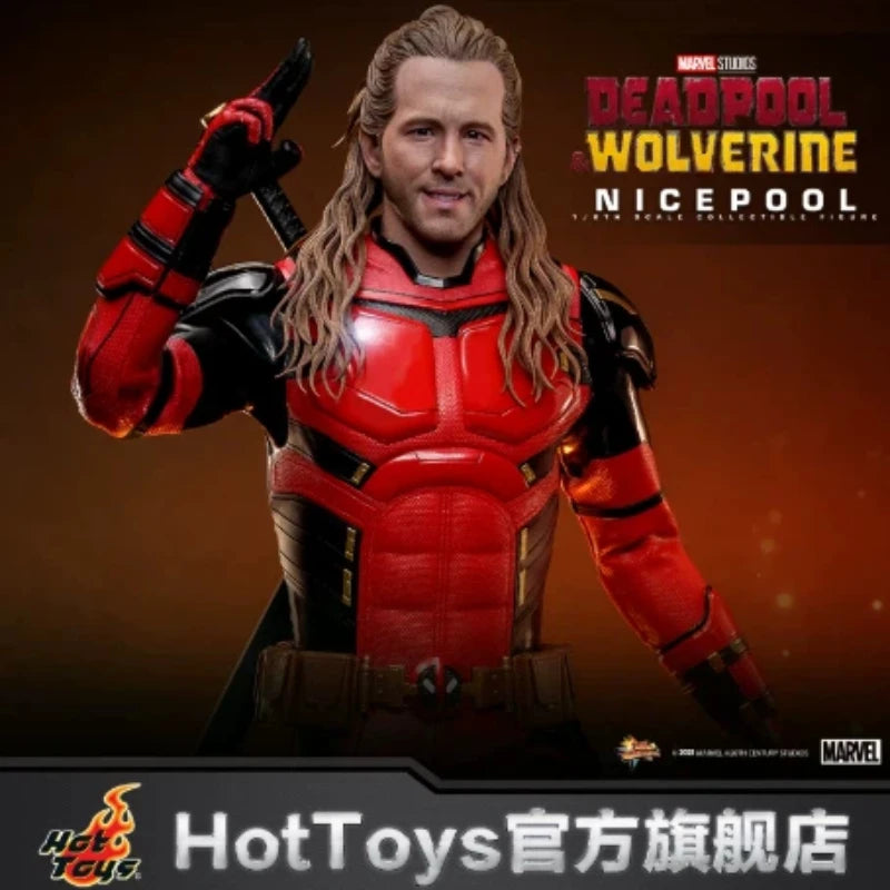 Hottoys Nicepool Deadpool And Wolverine 1 6 Scale Collectible Figure Marvel Movie Action Figure For Adult Collectors