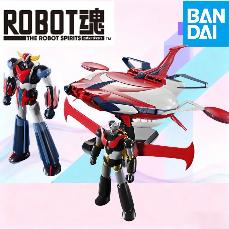 In Stock BANDAI Original THE ROBOT SPIRITS GRENDIZER SPAZER MAZINGER Z Action Figure Model Toy Gift for Kid Foam Box Packaging
