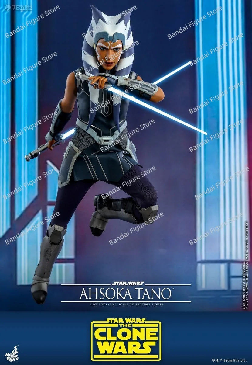 HOTTOYS TMS021 1/6 Ahsoka Tano Movable Female Soldier Star Wars The Clone Wars Original Delicate 12" Full Set Action Figure