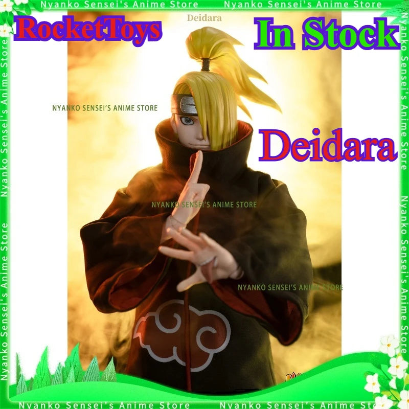 In Stock RocketToys Original Naruto Akatsuki Deidara Soldier 27.5cm Action Figure Anime Models Toy Doll Gift Hobby Collectible