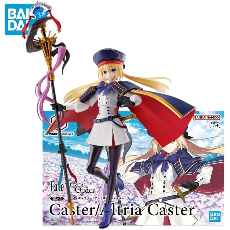 In Stock BANDAI 30MS Fate/Grand Order Caster Altria Caster Mobile Suit Girl Game Anime Action Figures Model Collection Toy