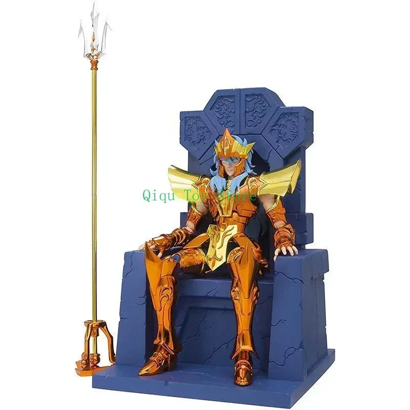 In Stock BANDAI Saint Cloth Myth EX Neptune Poseidon Deluxe Throne Set Anime Action Collectible Figure Model Toy