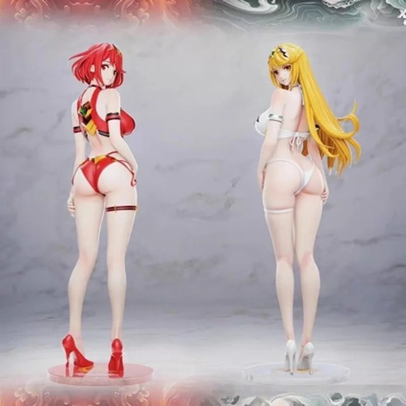 Anime Figure Xenoblade Chronicles Pyra Mythra Swimsuit Pvc Collectible Model Desktop Decoration Ornament Gift For Anime