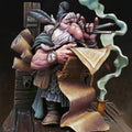 Resin Model figure, GK, Dwarf series, trader, 70mm, Fantasy theme, Unassembled and unpainted kit