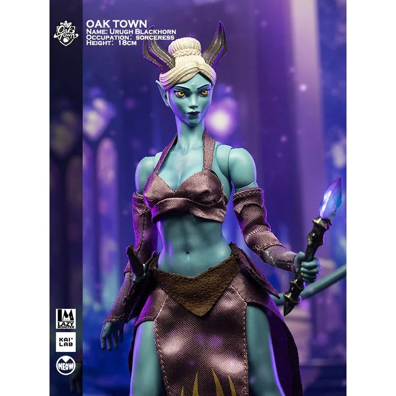 【IN STOCK】 Original Product Oak Town Wave 2 Green-haired Female Elf Blackhorn Draenei 1/12 Action Figure Fan Hobby