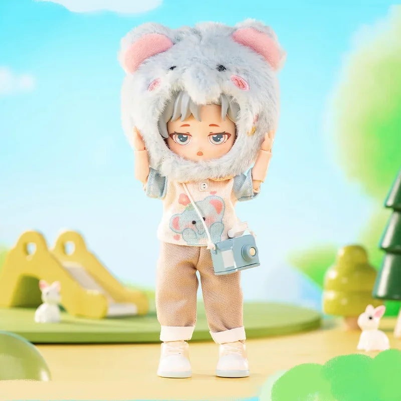 In stock PEETSOON Garden Party Series Ob11 1/12 Bjd  16cm Cute Action Anime Figures Kawaii  Toys figure Dolls Gift Toys