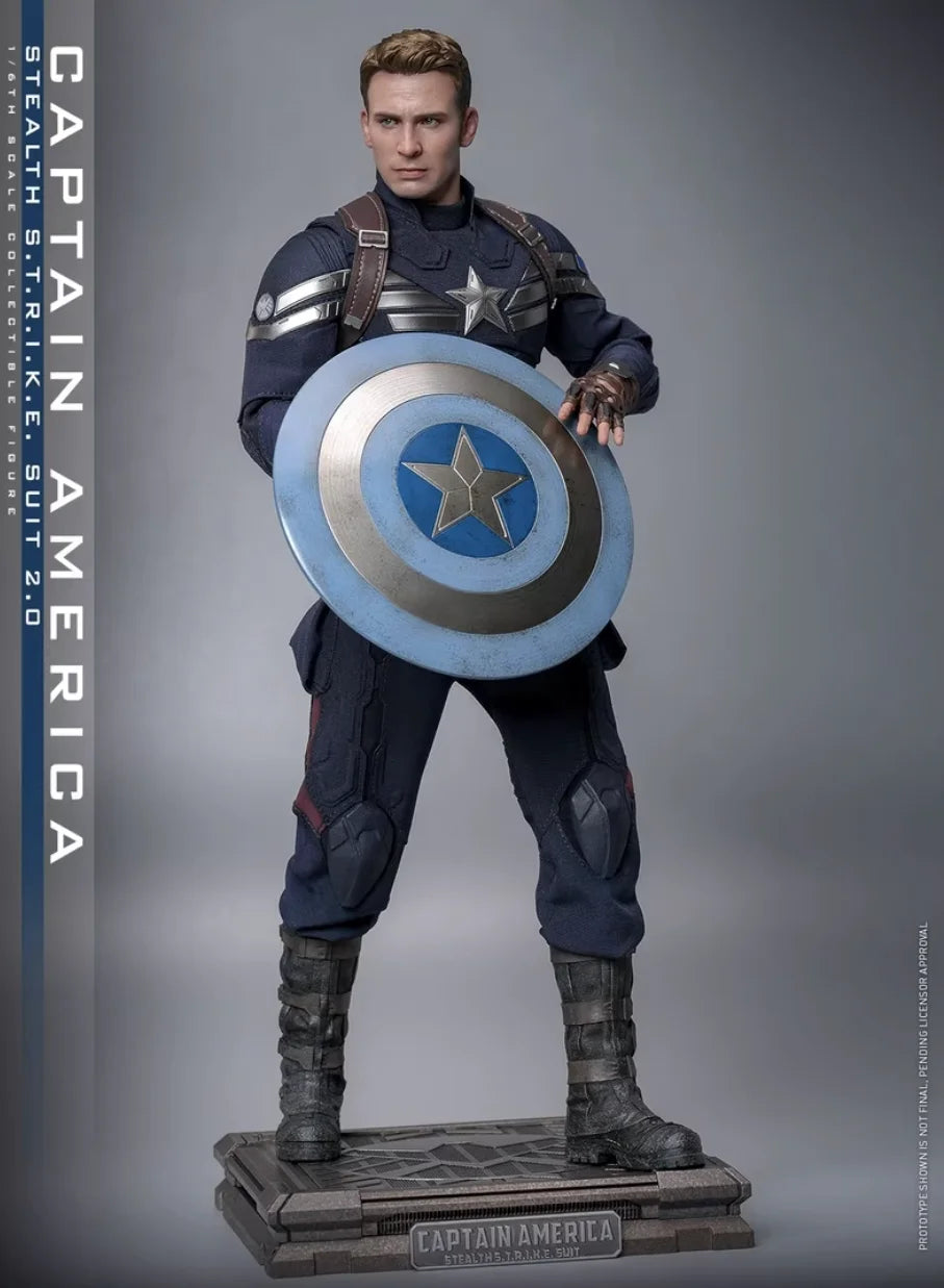 Hot Toys Captain America 1/6 Scale MMS783 Stealth Strike Suit 2.0 Marvel Collectible Action Figure Winter Soldier Theme