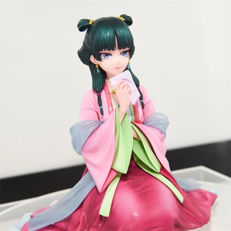 12.5cm Maomao Anime Figure Maomao Action Figure Pink Long Dress Girl Statue PVC Model Desktop Decoration Collectible Toys Gifts