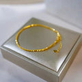 14 K reines Gold Farbe glänzend Armband Kette für Frauen Braut Hochzeit Armband Armreif edlen Schmuck Geschenke nicht verblassen
