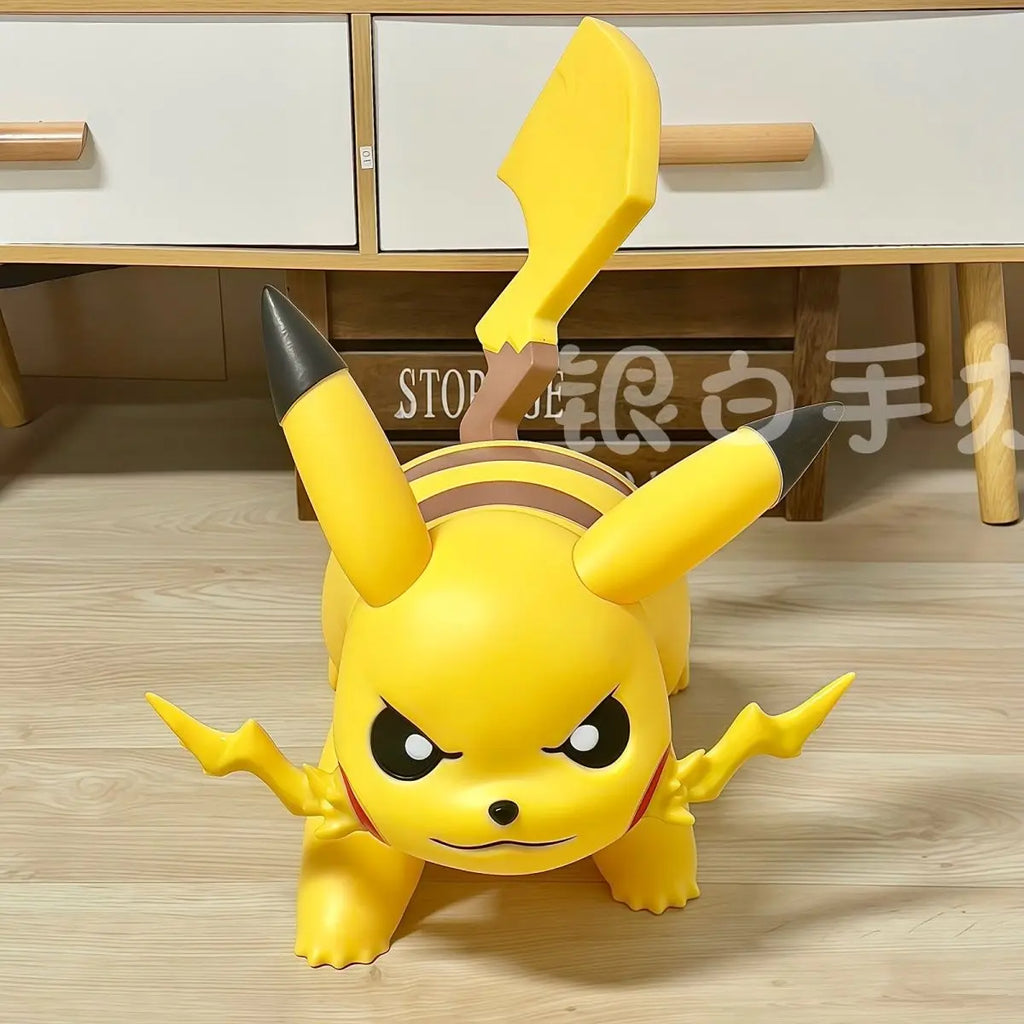 New Pokemon 1:1 Big Size Pikachu Anime Figure Light Pocket Monster Cartoon Action Figurines Model Customized Toys Decor Gifts