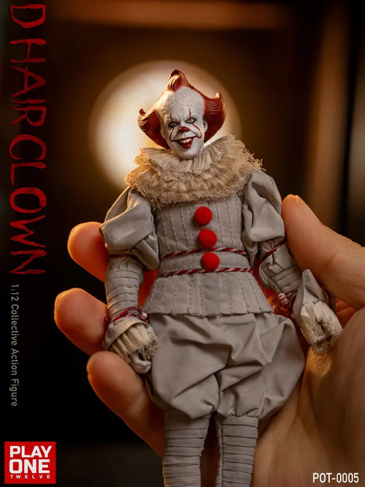 Play One Twelve POT-0005 1/12 Clown mit roten Haaren, bewegliche Figur, klassische Filmrolle, humorvoller Schauspieler, Mini-Soldatenmodell, 15,2 cm, komplettes Set