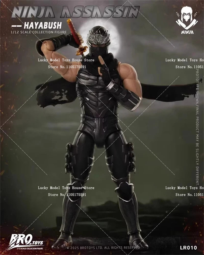 BROTOYS 1/12 Scale Collectible Action Figure Ninja Assassin Hayabush Super Flexible Body Design 6inch LR010 Soldier Model Gifts