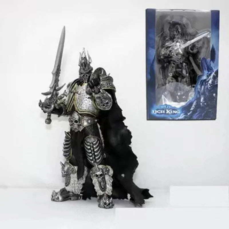 Game WOW Character Fall of the Lich King, Arthas Menethil Action Figure, PVC Statue, Collectible Model, Gift for Kids, 15cm