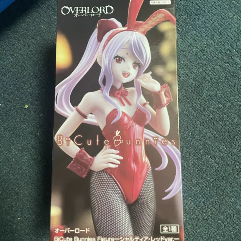 Нов FuRyu Bicute 26см Зайчета Shalltear Bloodfallen Зайче Момиче Overlord Оригинален Колекционерски Модел Аниме Фигурка Играчка Подарък за Рожден Ден