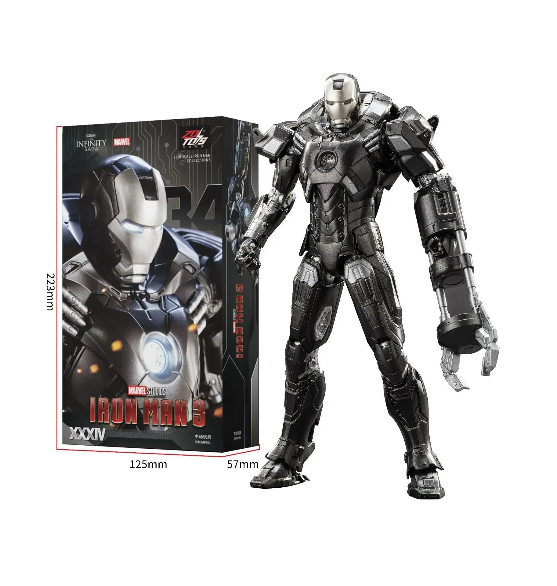 In Stock MZD Toys Iron Man Mark31 Mark32 Mark34 1/10 Movable Action Figure Marvel Collectible Statue Toy For Marvel Fans Boys