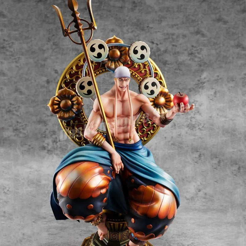 Gk One Piece Thor Enel Action Figure God of the Sky Eneru Statue Figurine PVC Anime Collection 39cm Ornaments Model Toys Gifts