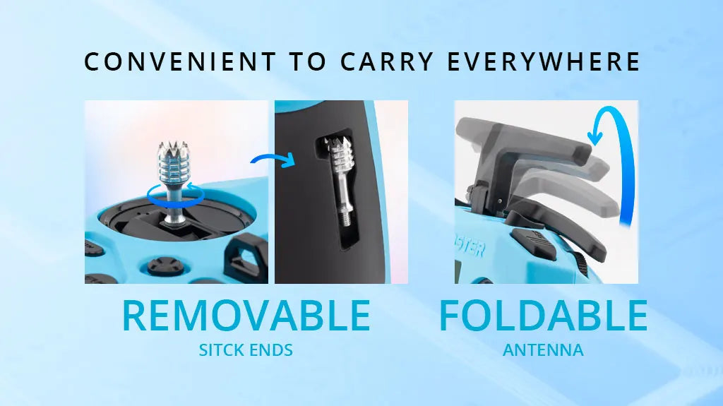 Radiomaster Pocket Crush 2.4GHz ELRS Hall Gimbal Transmitter Remote Control Portable Lightweight Foldable Antenna