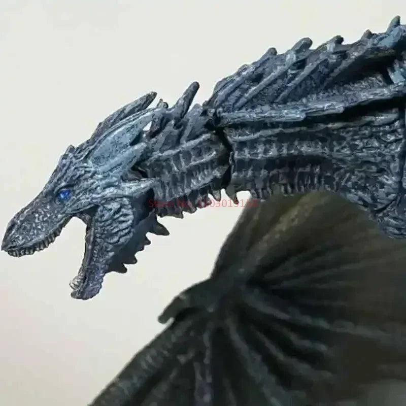 19 см Игра на тронове Аниме Фигурка Frost Wyrm Viserion Черен дракон Модел Кукли Екшън Фигурка PVC Статуя Декорация Играчка Подарък