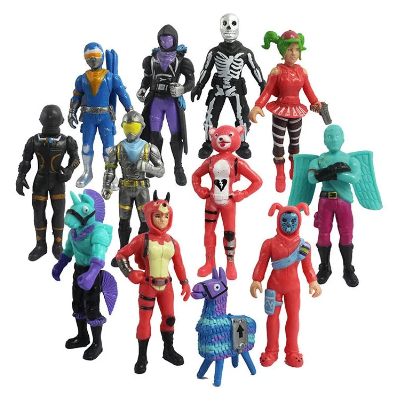 12pcs/set Fortnite Game Action Figure Anime Cartoon PVC Model Toy Doll Kawaii Room Decoration Cosplay Figurin Kids Birthday Gift