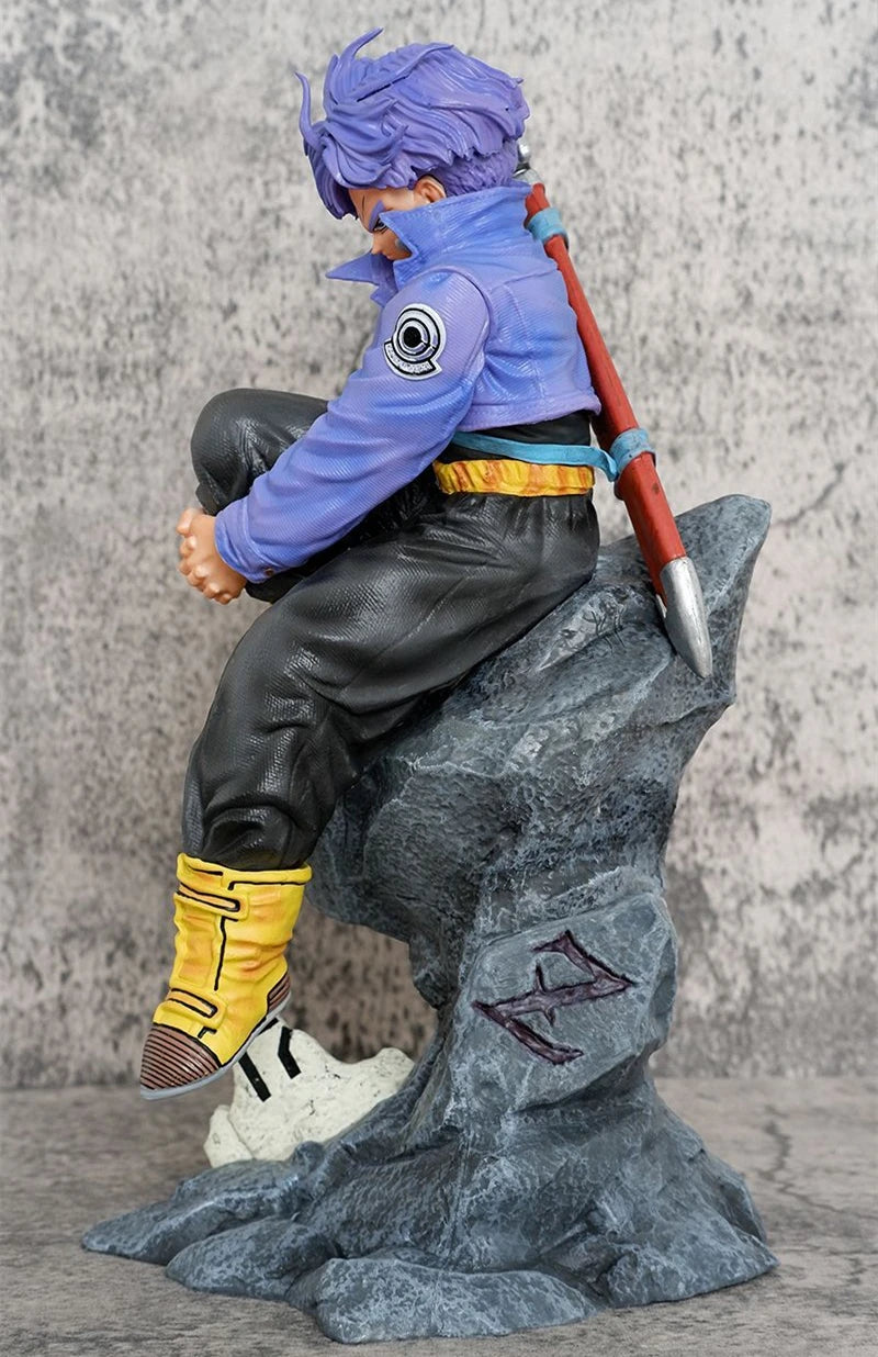 Anime Dragon Ball Z Super Saiyan The Future Warrior Trunks Sitting Ver. PVC Action Figure Statue Collection Model Toys Doll Gift