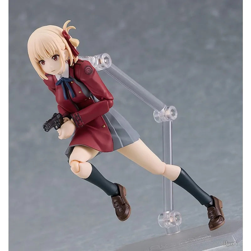 Max Factory Genuine Figma Series Lycoris Recoil Anime Model Toys 615  Nishikigi Chisato 616 Inoue Takina Finished Model Toys