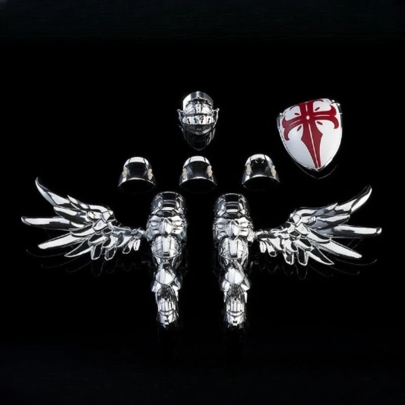 Max Factory Original PLAMAX《Divine Winged Sky Knight Godslayer Yuri - Silver-Plated Version》Action Figure Assembly Model Toys