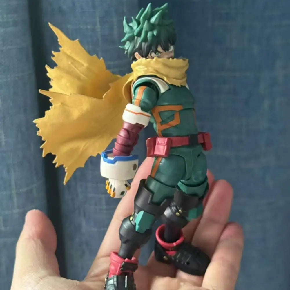 My Hero Academia SHF Anime NEU Handgefertigte Kleidung mit gelbem Umhang von Midoriya Izuku, eingebauter Eisendraht, geeignet für 1/12 Spielzeug
