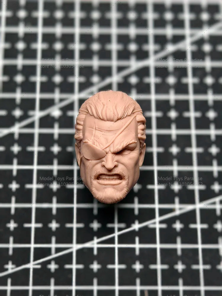 Unbemalter DIY 1/12 Men Soldier Anime Deathstroke White Model Head Antihero Wilson Head Sculpt passend für 6-Zoll-Actionfigurenkörper
