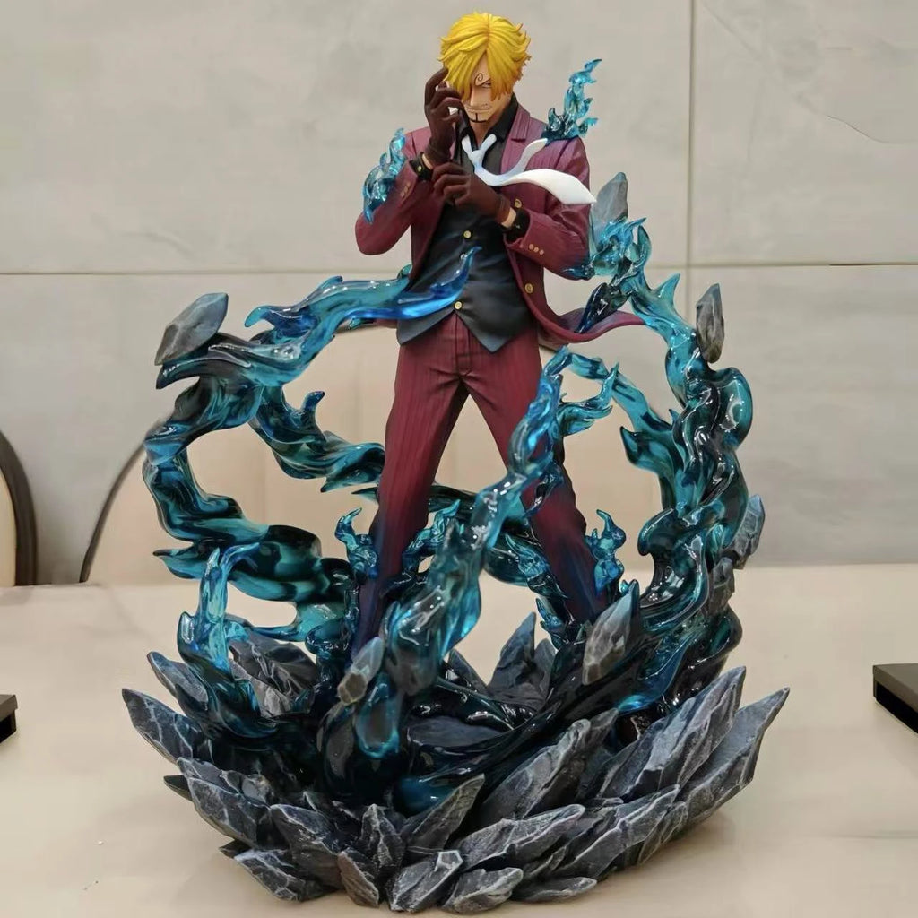 25 cm große One Piece Figur Sanji Anime-Figuren Pop Smoking Sanji Figur Teufelsfuß Statue PVC Sammlerstück Spielzeug Kindergeburtstagsgeschenk