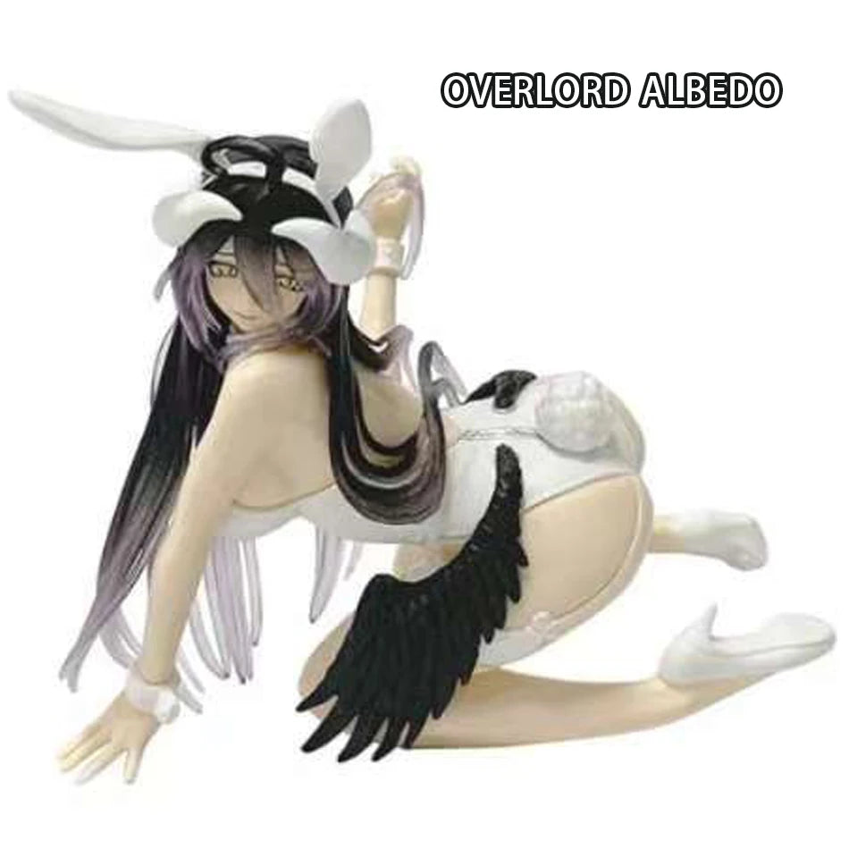 12cm Hentai Figure OVERLORD Anime Figure Bunny Girl Swimsuit Albedo Noodle Stopper Figurine Action Figure Collection Gift Toys