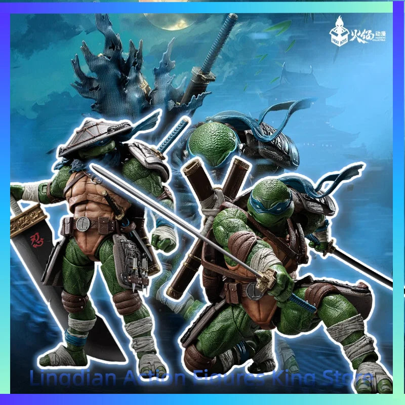 HEATBOYS Huo Zai Anime Teenage Mutant Ninja Turtles Leonardo Deluxe Edition Standard Edition Animation Model Action Figure Toy