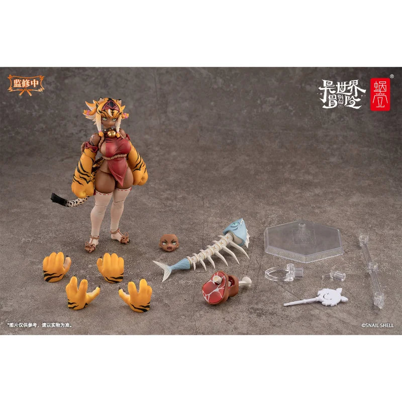 New Snail Shell Rpg-04 1/12 Action  Snail'S Isekai Adventure Tiger Girl Galu  Figure Figurine Collection Toys Gifts