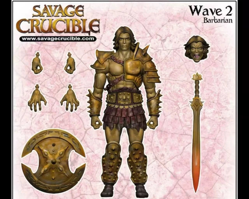 HS Studio 1/12 Scale Male Soldier Barbarian Savage Furnace 2 Waves Full Set Model 6 Inch Action Figure Collectible Toys Gifts
