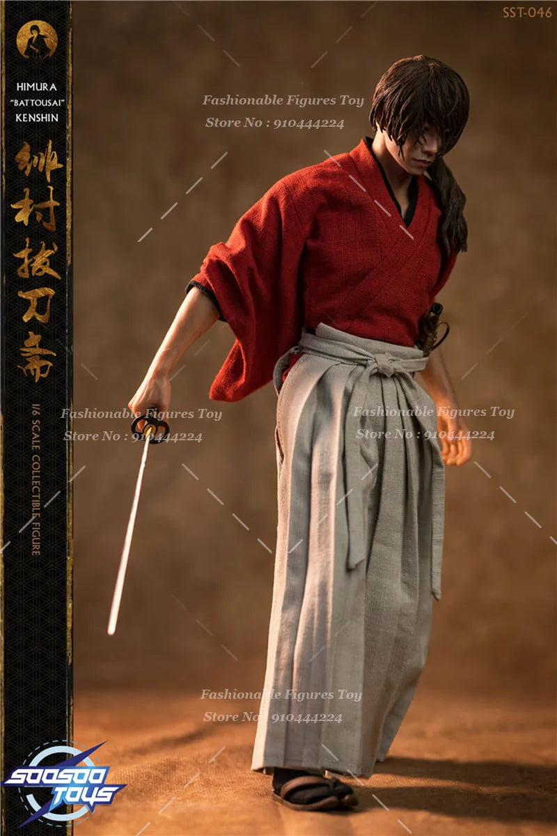Soosootoys SST046 1/6 Men Soldier HIMURA KENSHIN Classic Japanese Samurai Full Set 12Inch Action Figure Model Toys Collection
