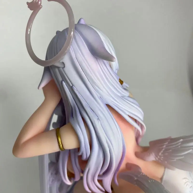 Hotvenus Anime Figure Beautiful Girl Styling Pure White Angel Eve 2nd Pvc Model Trendy Collectible Toy Computer Case Decoration