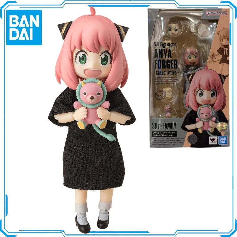 In Stock Original Bandai SHF SPY×FAMILY Series Anya Forger Action Figures Toys Gifts Model Genuine Collector Anime Hobby
