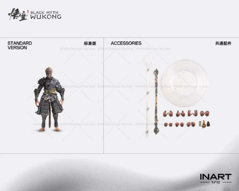 Brand New Original INART Black Myth Wukong Destiny Man·Bronze Set 1/12 6-inch Scale Action Figure Collection Gift