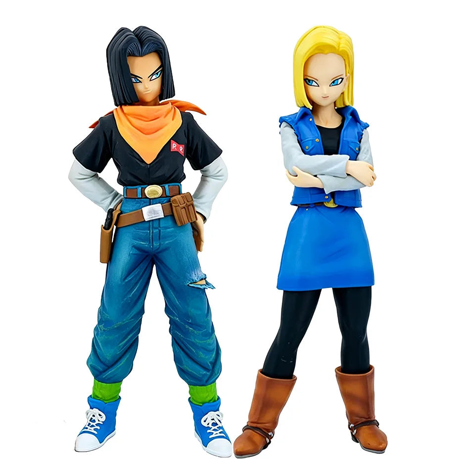 2026 24CM Dragon Ball Z Android 18 17 Anime Figure Action Figure Pvc Model Statue Collection Decoration Toy Ornaments Xmas Gifts
